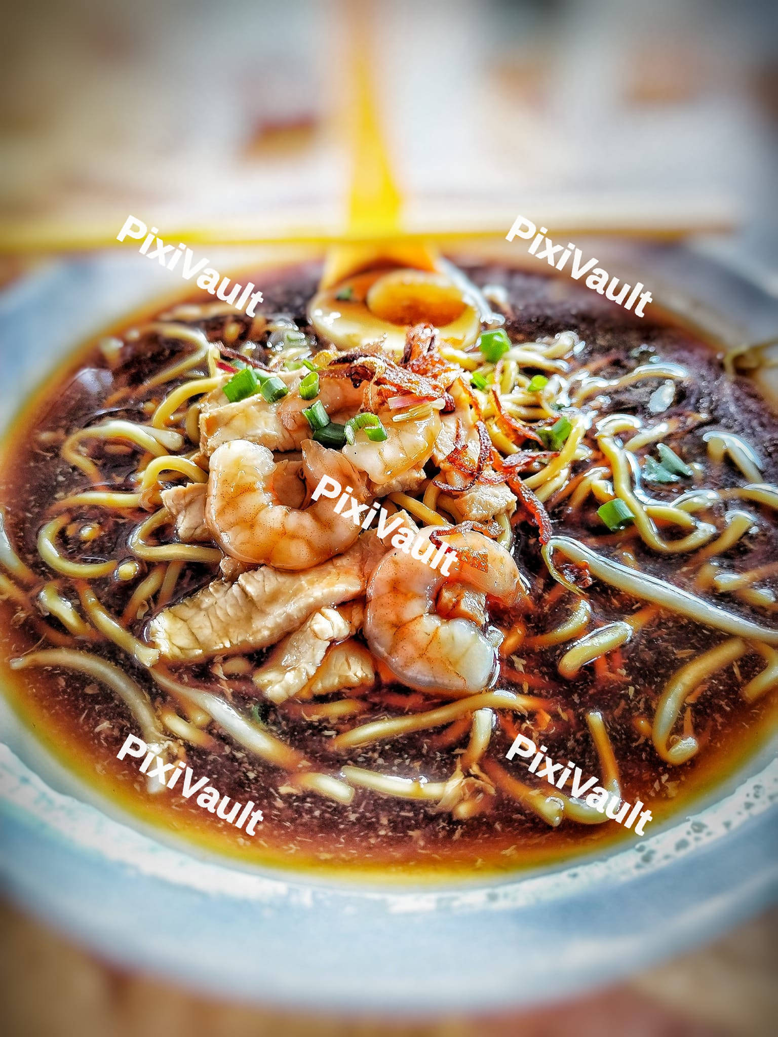 Prawns an noodle soup